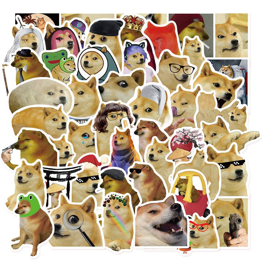 Phone Cases Kids - 50 Stück Lustige Doge MEME Aufkleber