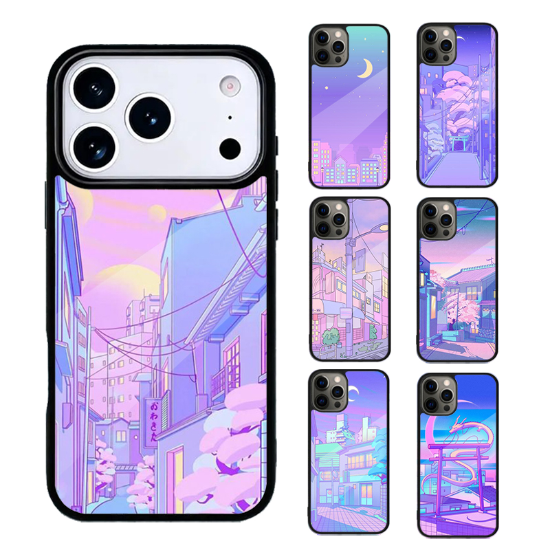 Phone Cases Kyoto - Pastellfarbene Japan Kyoto Stadt Handyhülle für