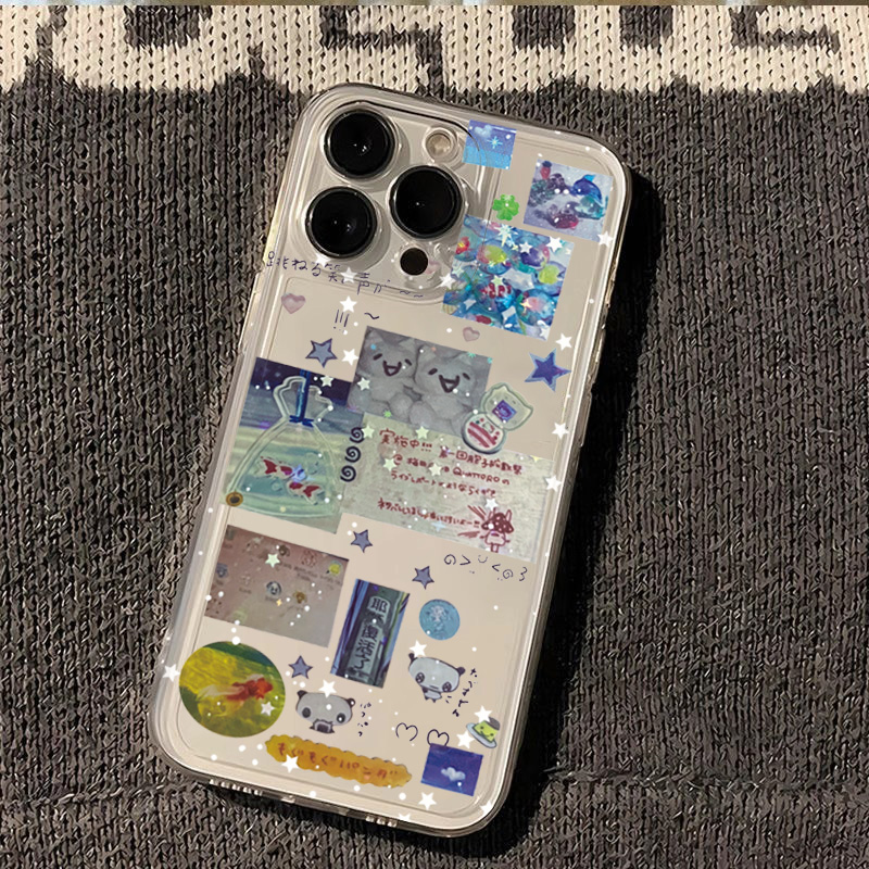 Phone Cases Kawaii - Kawaii Collage Sticker Silikon-Handyhülle für Redmi