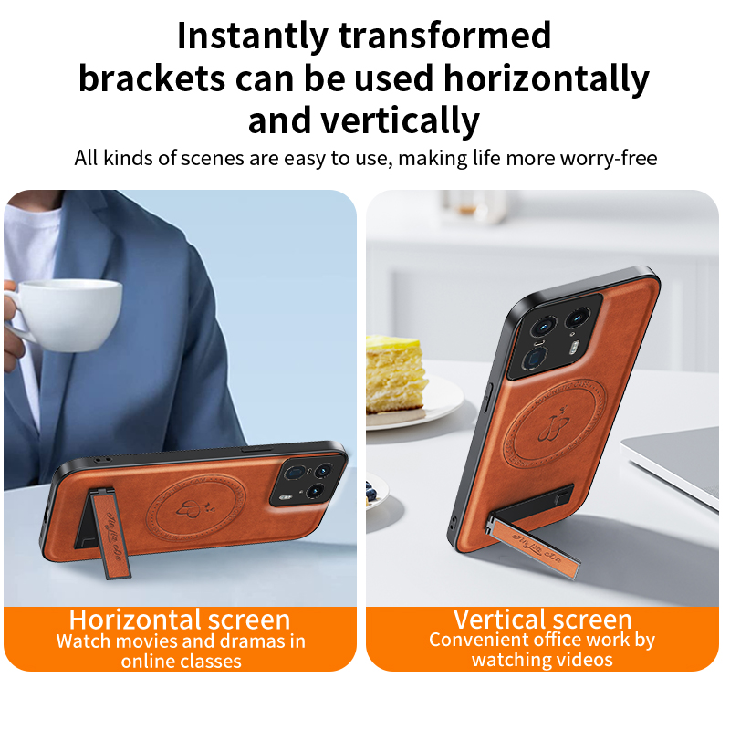Phone Cases With Magnet - Luxuriöse PU-Leder-Handyhülle mit starkem Magnet für