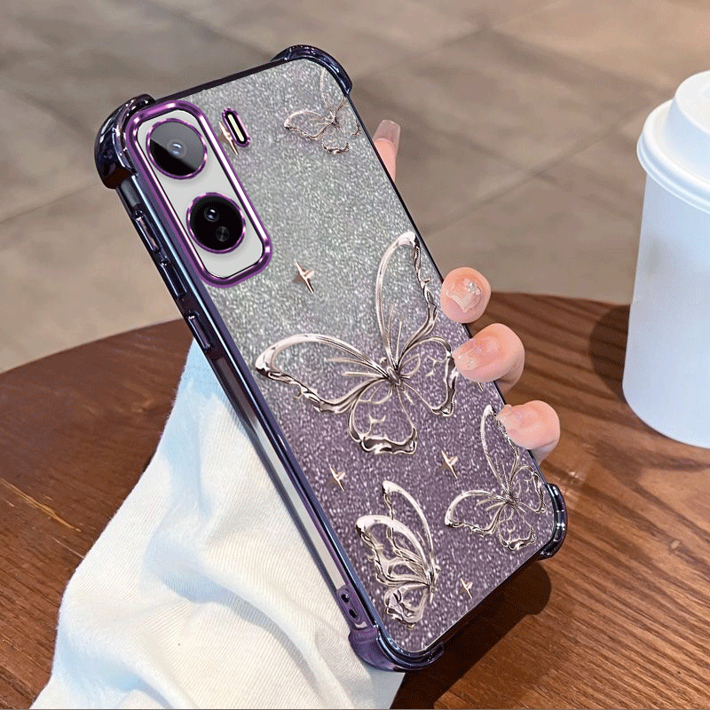 Glitter Shockproof Case - Glitzer-Plating-Hülle für Vivo T5 Pro, TPU-Schutzhülle
