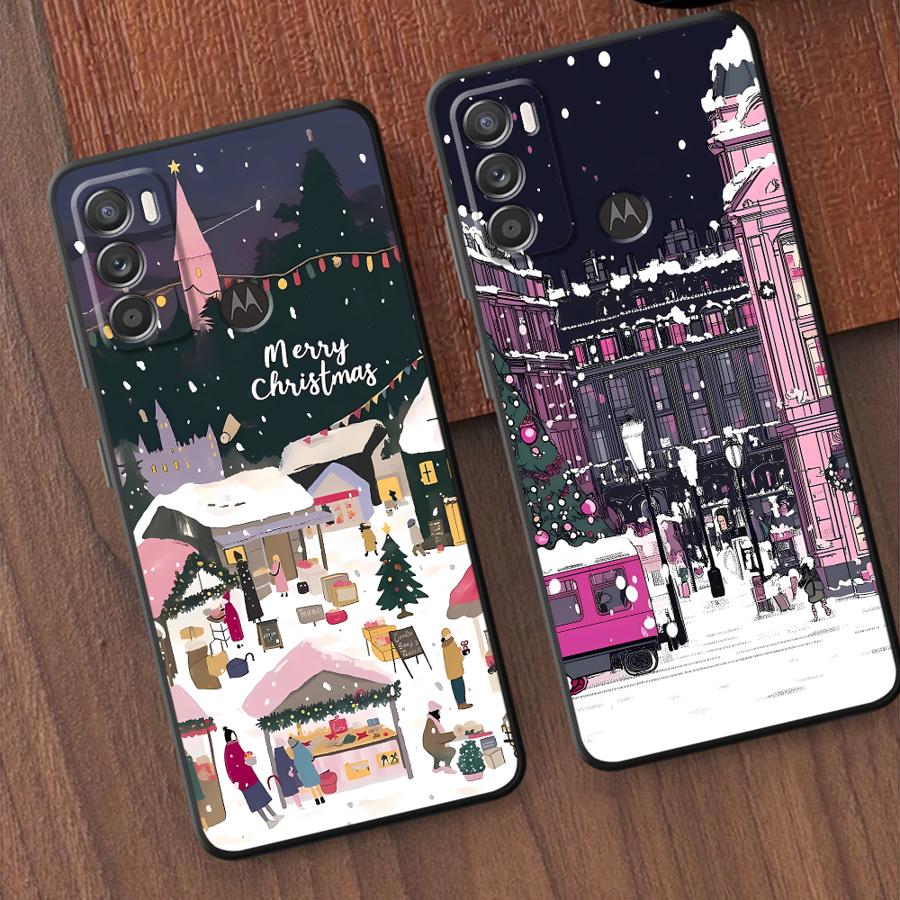 Phone Cases Motorola - Christmas Town Hülle für Motorola Moto