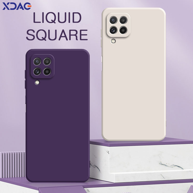 Phone Cases Uae - Quadratische Flüssigsilikon-Rückseite für Samsung Galaxy A22