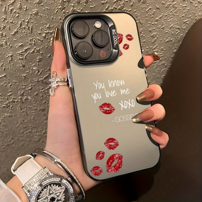 Phone Cases You Can Design - Eine stilvolle, energiegeladene Handyhülle mit Lippendruck-Laser-Design,