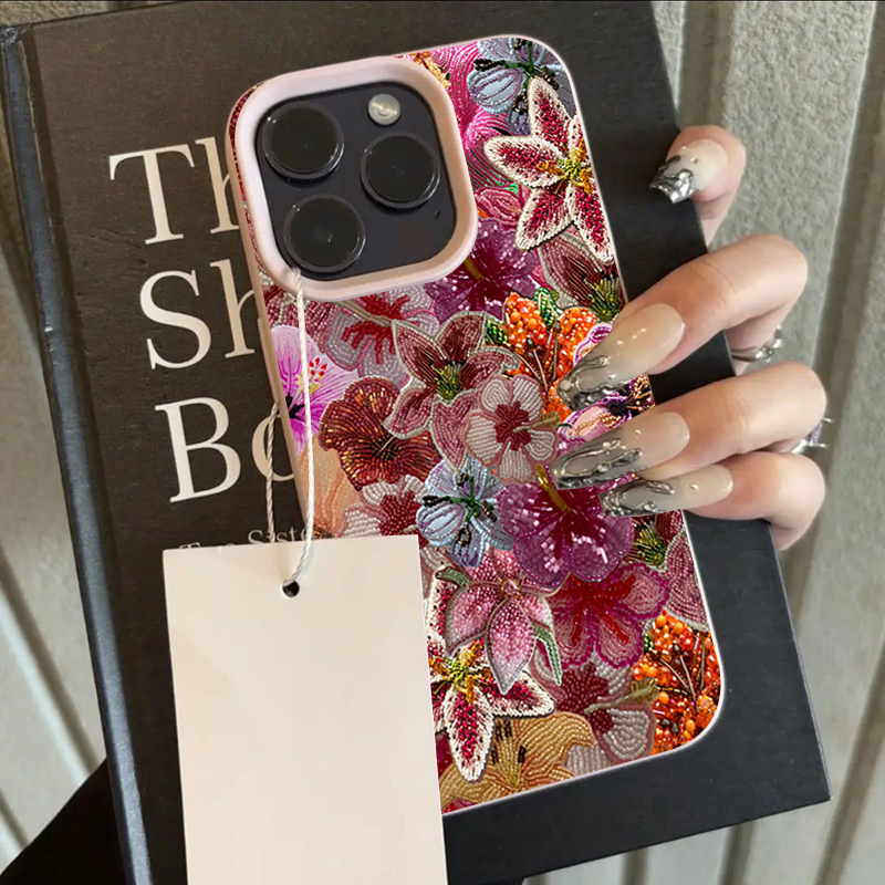 Luxuriöse Perlen-Blumen-Handyh – Phone Cases Luxury Bewertung und Preis