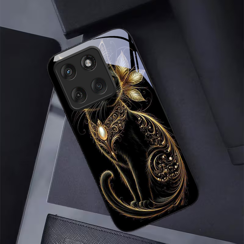 Mystic Golden Pearl Cat Schwar – Phone Cases Motorola Bewertung und Preis