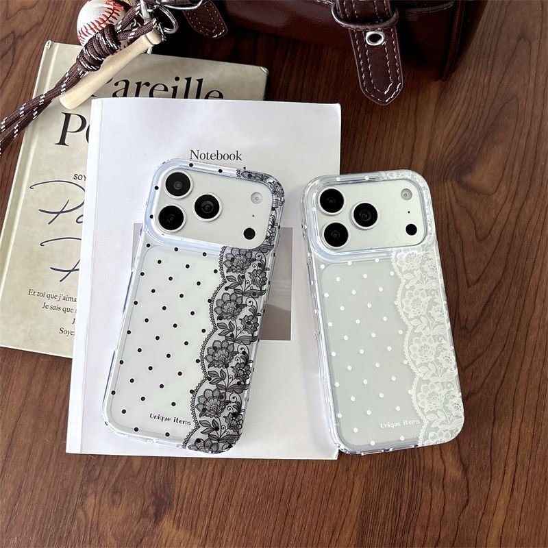 Ins Polka Dots Spitze Weiß Sch – Phone Cases Kawaii Bewertung und Preis