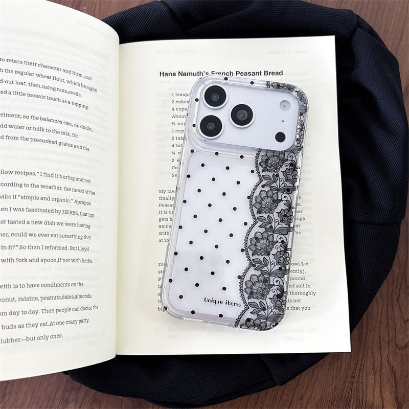 Ins Polka Dots Spitze Weiß Sch – Phone Cases Kawaii Bewertung und Preis